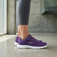 Tenis Skechers Mujer 21009mx Dkpr Memory Foam Morado Obscuro