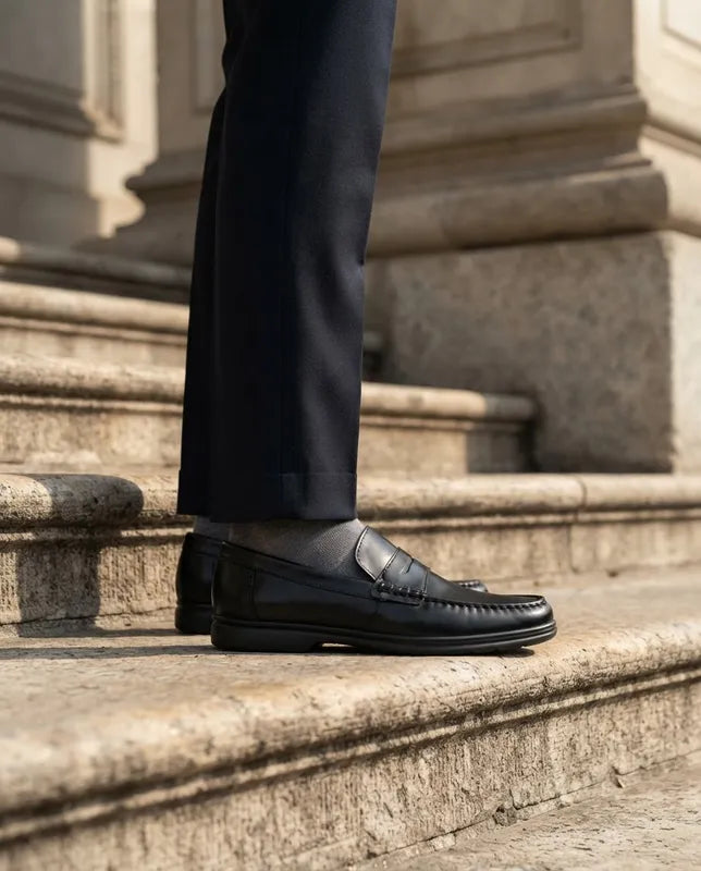 Zapatos Mocasin Quirelli Hombre 707102 Cómodos Piel Negro