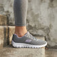 Tenis Skechers Mujer 896028 Gylv Memory Foam Gris Lavanda