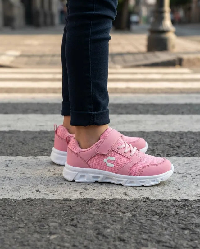 Tenis Charly Kids Niña 1065707 Contactel Ligero Rosa 15-23