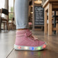 Tenis Bubble Gummers Niña Carla I Luces Rosa Blanco 14-17