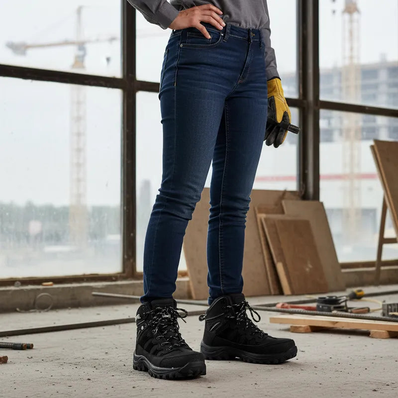 Botas Industriales Jeep Mujer Je51200 Casquillo Piel Crazy