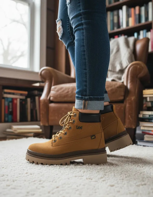 Botas Mujer Lee Le350 Plataforma Piel Nobuck Originales
