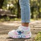 Tenis Bubble Gummers Stitch Niña Bibiana Luces Blanco Rosa