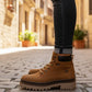 Botas Mujer Lee Le350 Plataforma Piel Nobuck Originales