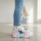 Tenis Bubble Gummers Stitch Niña Bibiana Luces Blanco Rosa