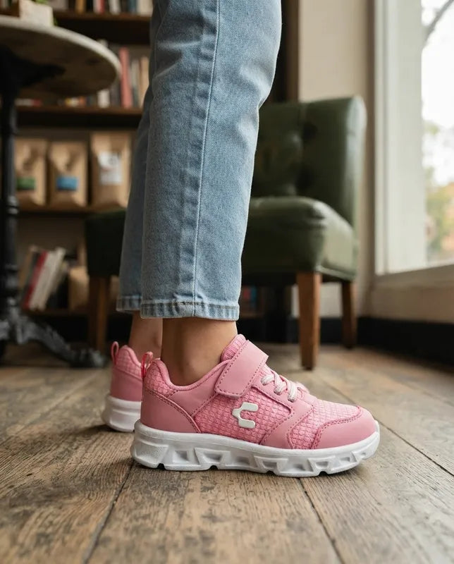 Tenis Charly Kids Niña 1065707 Contactel Ligero Rosa 15-23