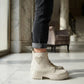 Botas Yuyin Niña 25571 Corazón Latte Cierre Agujetas 18-21