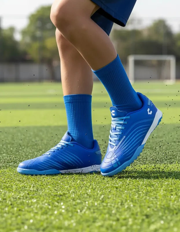 Tenis Fútbol Rápido Junior Charly 1087321 Turf Azul 22-25
