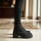 Botas Lee Mujer Le6450 Plataforma Tacón Negras Urbanas