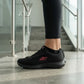 Tenis Skechers Mujer 21009mx Bkpk Memory Foam Negro Rosa