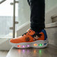 Tenis Dragon Ball Niño 34401 Luces Contactel Naranja 14-17