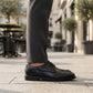 Zapatos Vestir Merano Hombre 46101 Piel Negro Bostonianos