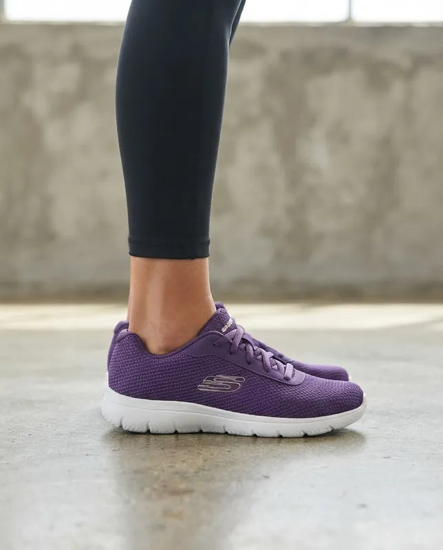 Tenis Skechers Mujer 21009mx Dkpr Memory Foam Morado Obscuro