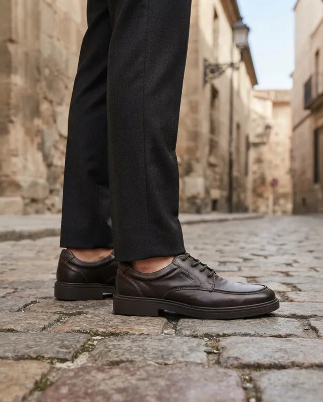 Zapatos Derby Merano 46122 Hombre Piel Chocolate Vestir