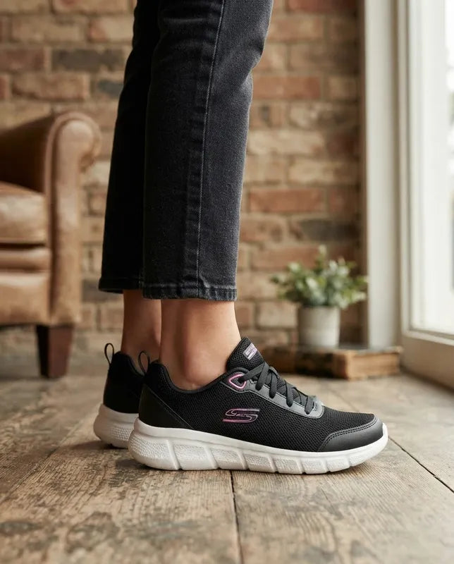 Tenis Skechers Mujer 896465mx Bobs Flex Memory Foam Negro