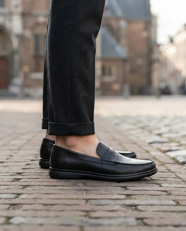 Zapatos Mocasin Quirelli Hombre 707102 Cómodos Piel Negro
