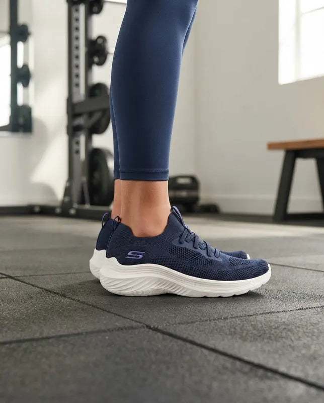 Tenis Skechers Mujer 896471mx Nvy Bobs Squad Waves Marino