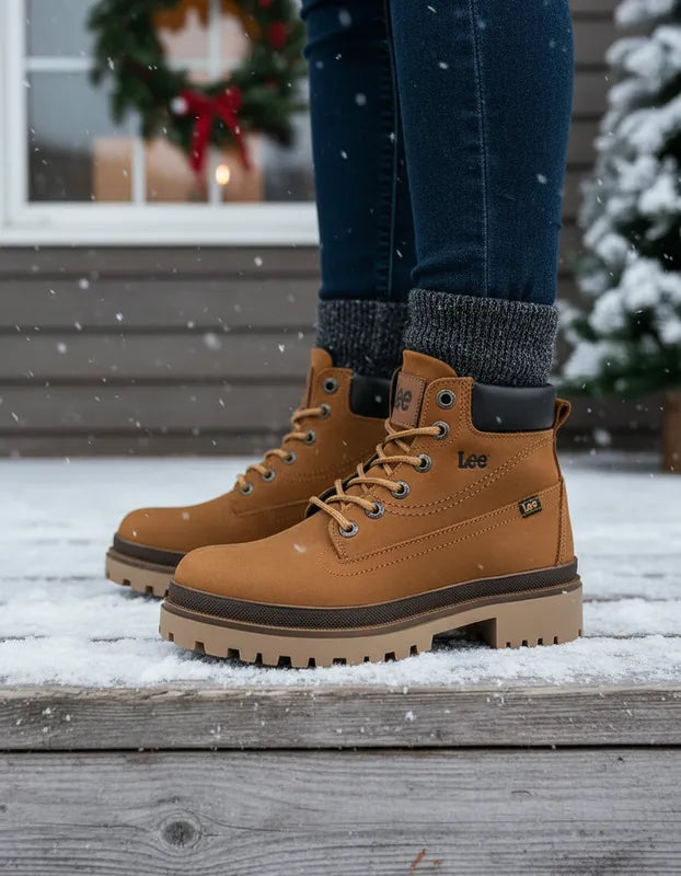 Botas Mujer Lee Le350 Plataforma Piel Nobuck Originales