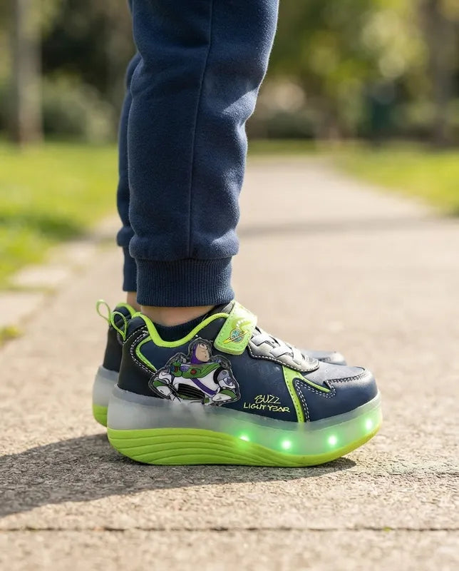 Tenis Patín Toy Story Buzz Niño 9001 Luces Rueda Retráctil
