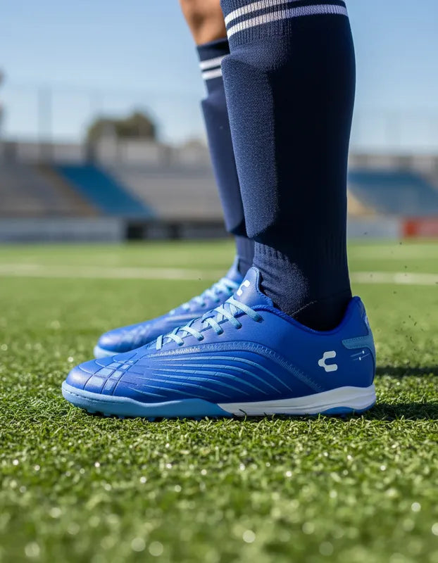 Tenis Fútbol Rápido Junior Charly 1087321 Turf Azul 22-25