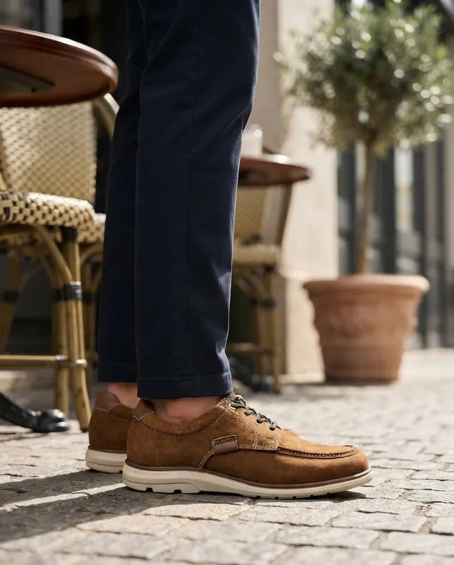 Zapatos Derby Merano 46171 Hombre Piel Nobuck Miel