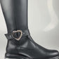 Botas Yuyin Niña 26671 Negras Corazón Cierre 18-21
