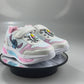 Tenis Bubble Gummers Stitch Niña Bibiana Luces Blanco Rosa