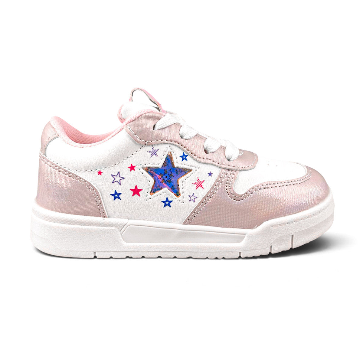 Tenis Yuyin Niña 26564 Con Luces Rosa Metálico 15-17.5