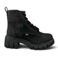 Botas Lee Mujer Le6450 Plataforma Tacón Negras Urbanas