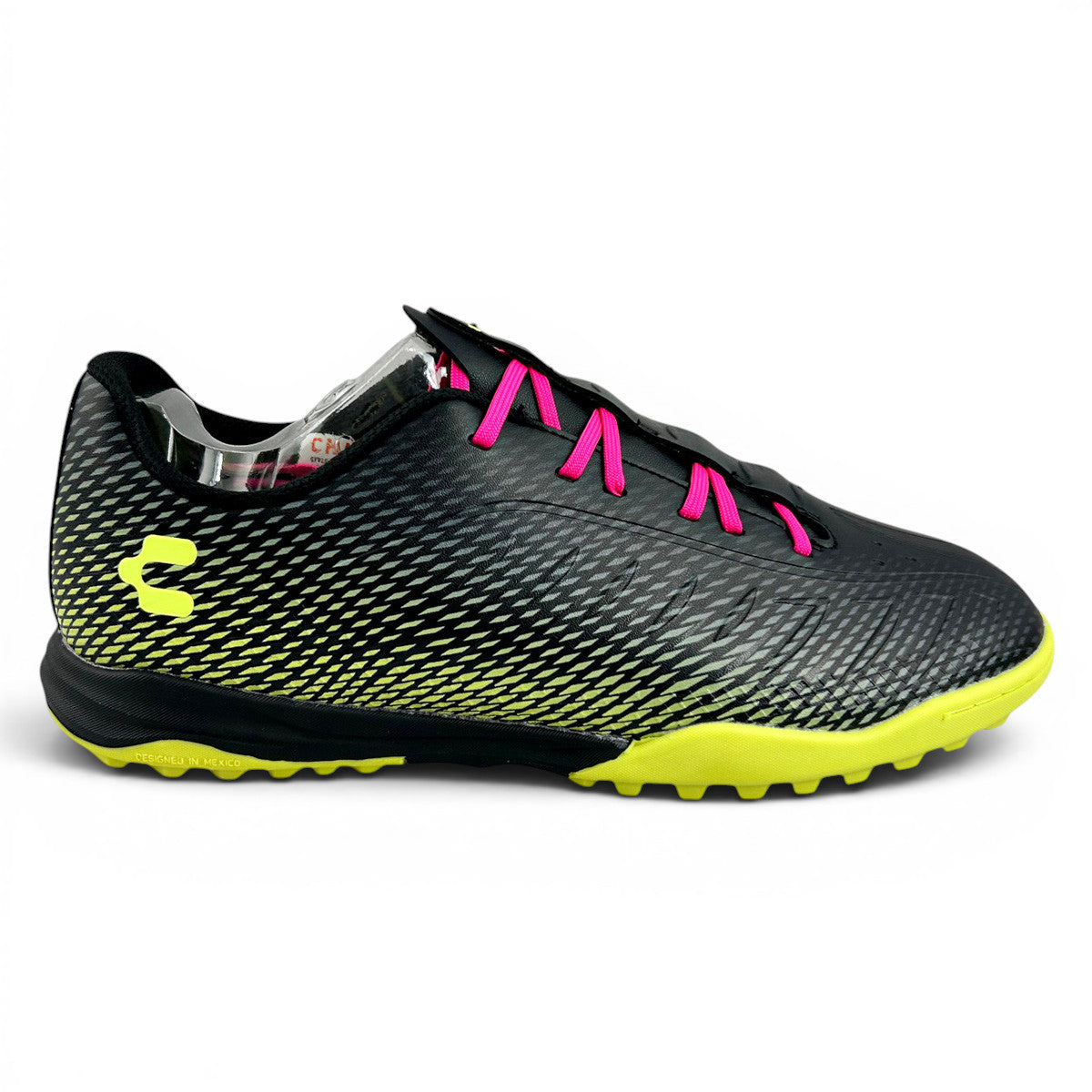 Tenis Fútbol Rápido Hombre Charly 1087416 Turf Negro Rosa