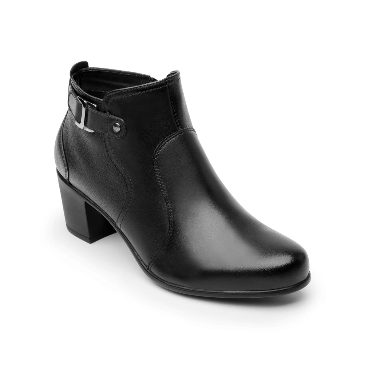 Botin Mujer Flexi 110407 Tacon Ancho Semi Vestir Piel Domay