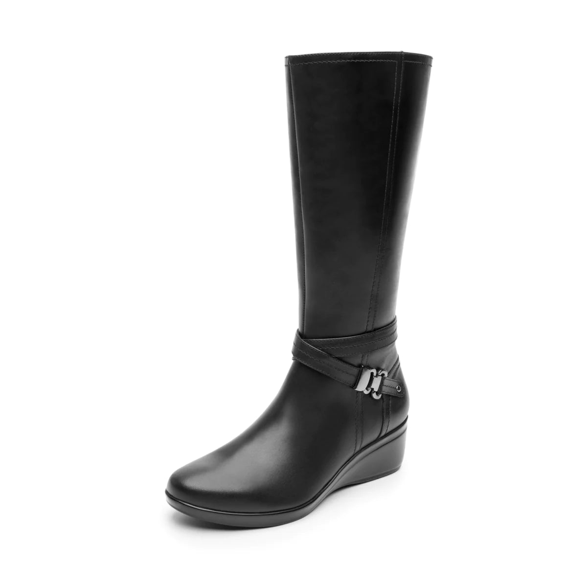 Botas Mujer Flexi 45226 Larga Plataforma Cierre Piel Negro