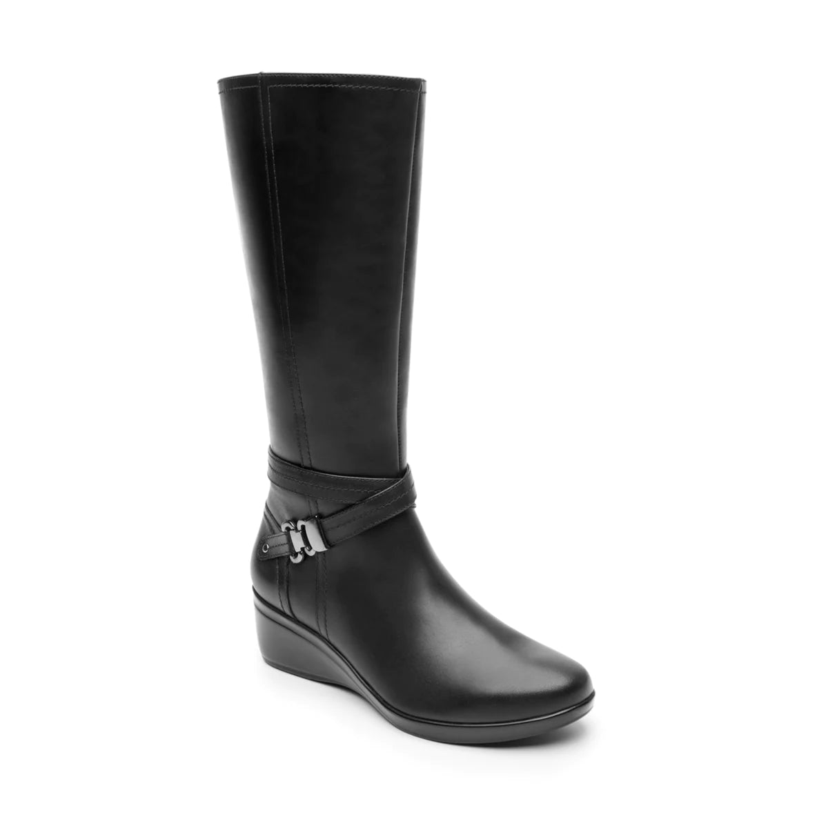 Botas Mujer Flexi 45226 Larga Plataforma Cierre Piel Negro