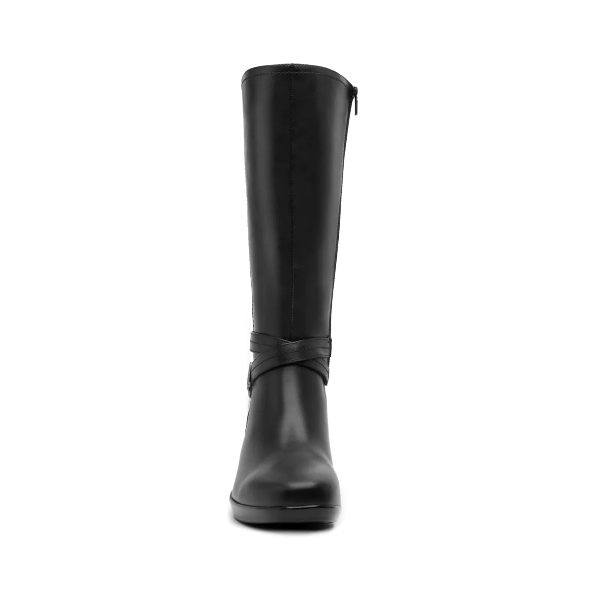 Botas Mujer Flexi 45226 Larga Plataforma Cierre Piel Negro Domay