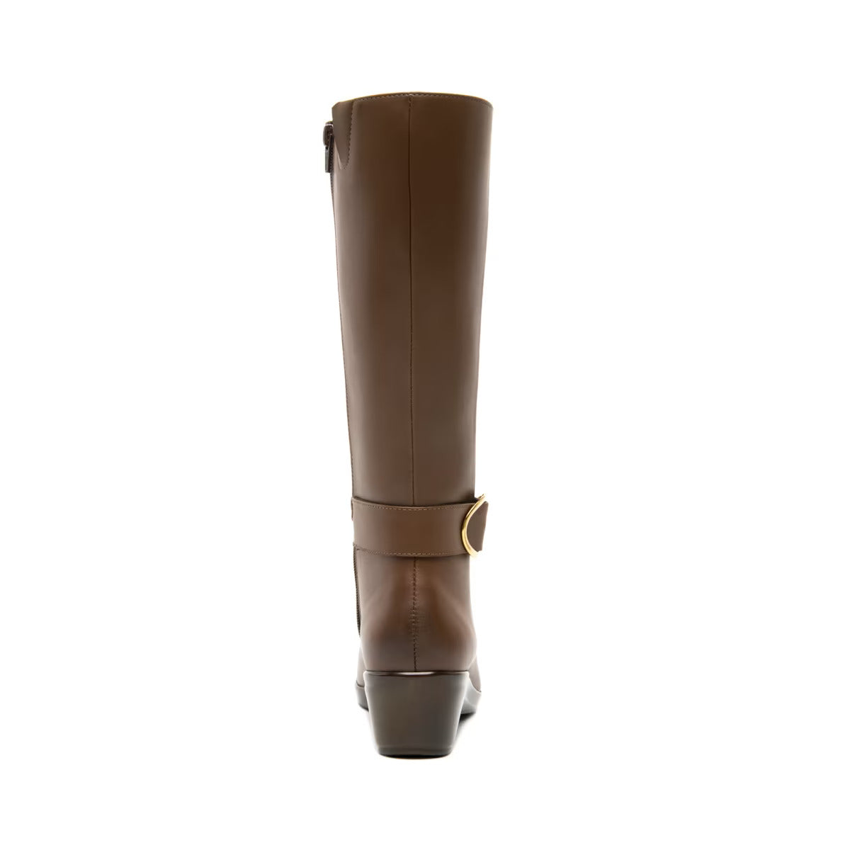 Bota Alta Mujer Flexi 45231 Casual Cierre Interno Piel Café Tan