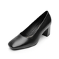 Zapatilla Mujer Flexi 119702 Piel Negro Vestir Tacón Ancho