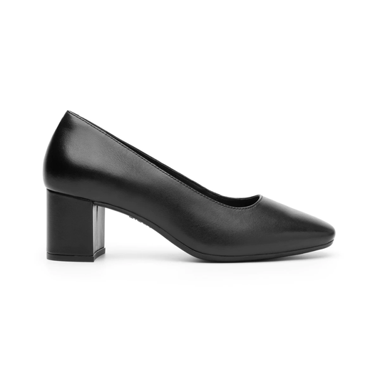 Zapatilla Mujer Flexi 119702 Piel Negro Vestir Tacón Ancho