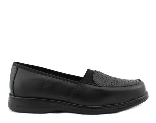 Zapato Mujer Piel Canela 8001 Piel Borrego Confort Negro